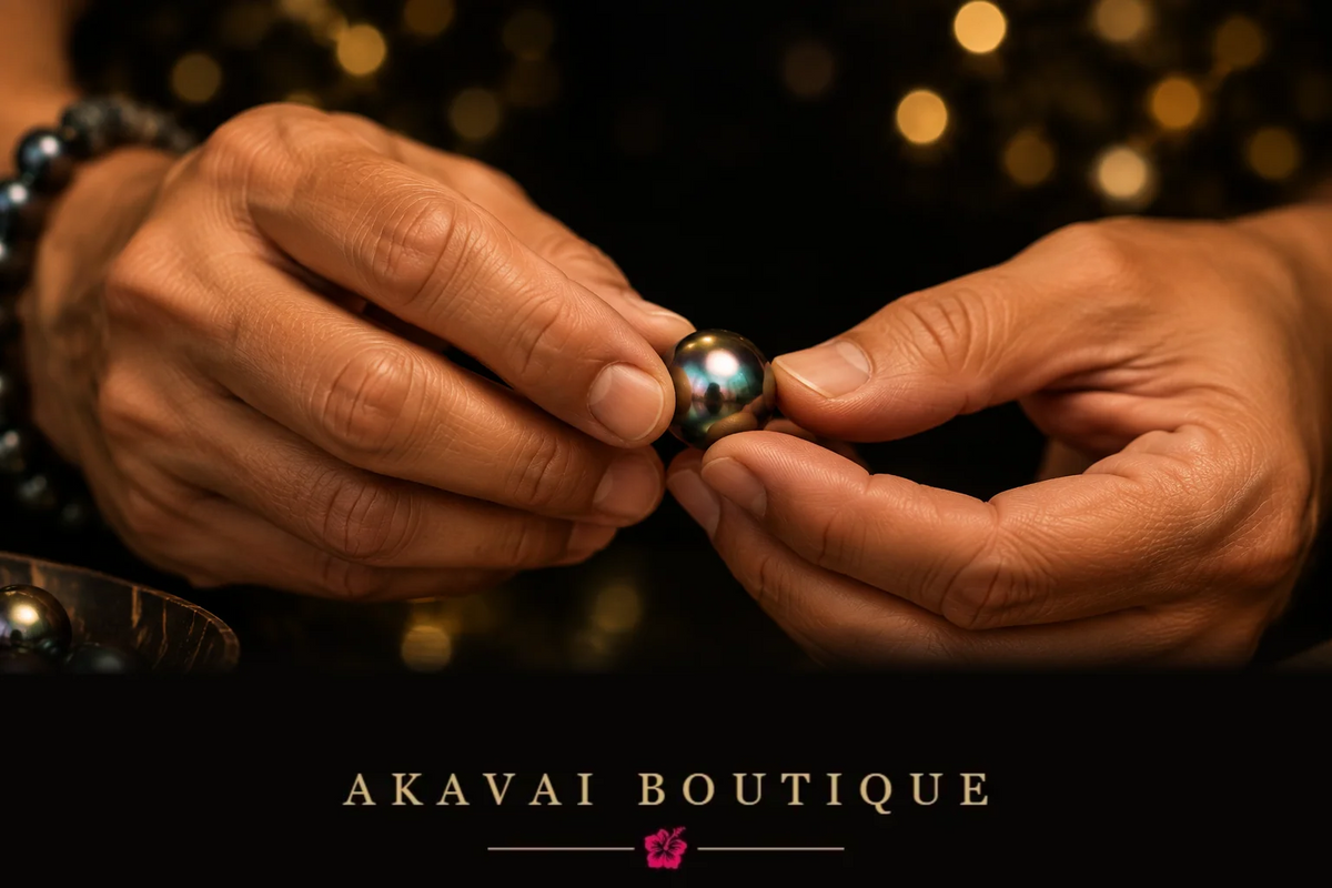 Bijou polynésien en coquillages et perle de Tahiti, preuves d’origine et d’authenticité – Akavai Boutique