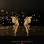 Boucles d'oreilles ailes de papillon dorées seules – Akavai Boutique