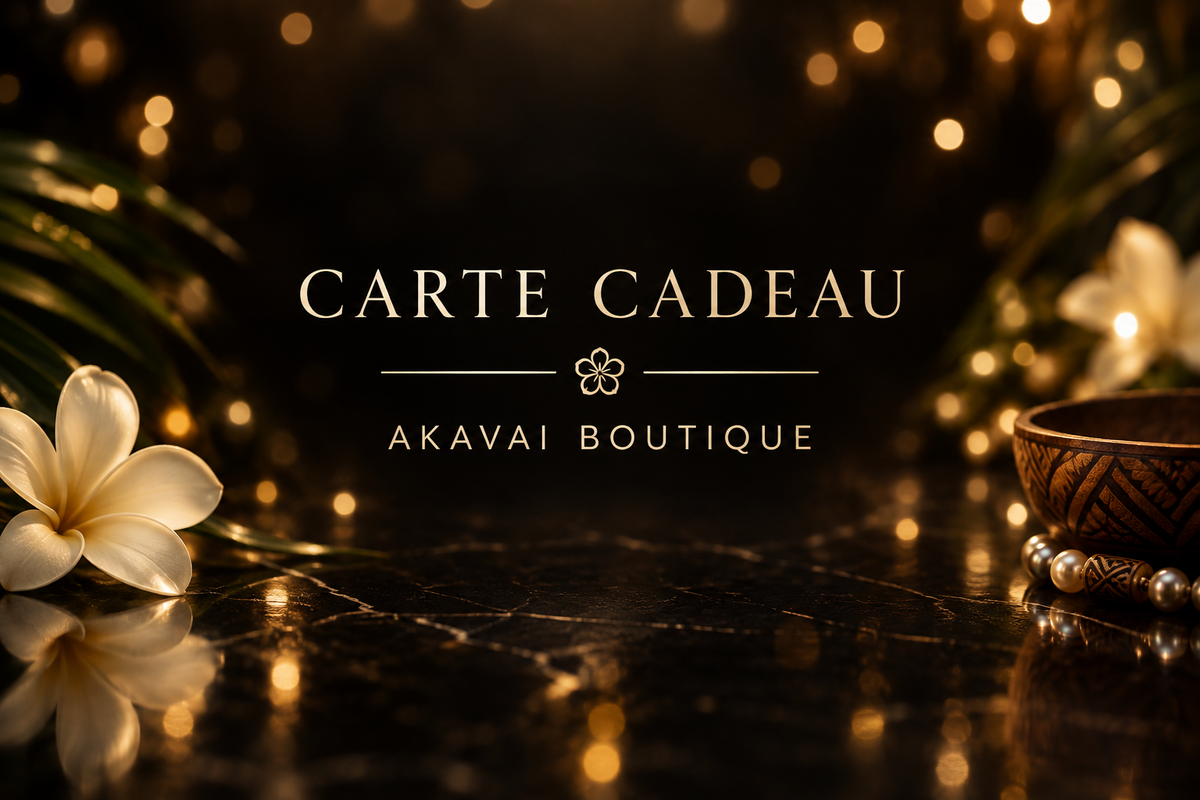 Carte cadeau numérique Akavai Boutique de 10 € à 150 € – bijoux polynésiens