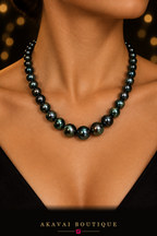 Collier de perles de culture de Tahiti porté – Akavai Boutique