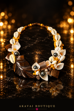 Ras-de-cou Mana Fenua en raphia, nacre et perles de Tahiti seul – Akavai Boutique