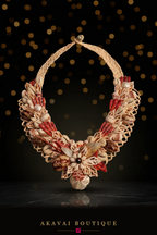 Collier URARII en coquillages rouges et blancs de Polynésie seul – Akavai Boutique