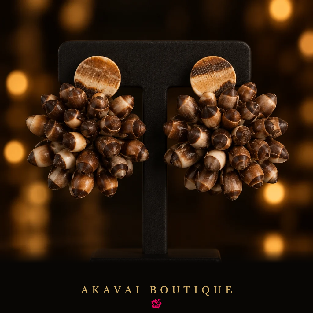 Boucles FETIA en coquillages – Akavai Boutique