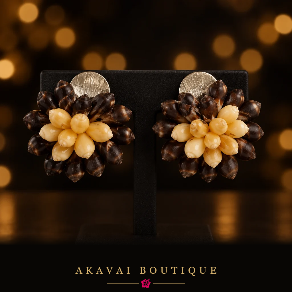 Boucles FETIA en coquillages – Akavai Boutique